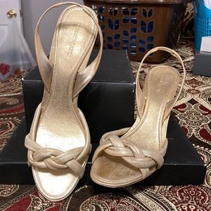 Soft Gold Braided Heels 👠